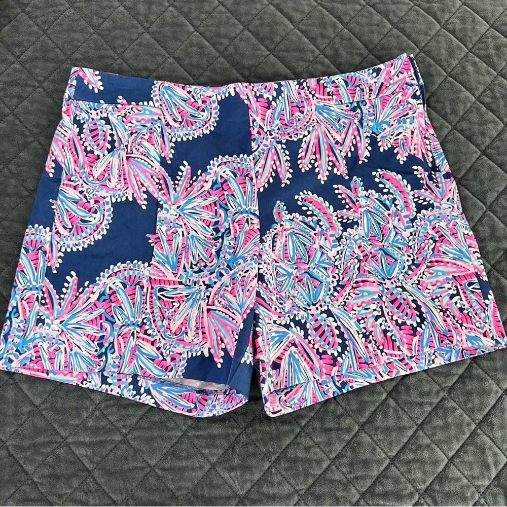 Lilly Pulitzer Arabeth Shorts Women’s Size 8 Floral Stretch High Rise N